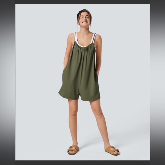 Spaghetti Adjustable Strap Side Pocket Solid
Wide Leg Casual Jumpsuit - Picture 1 of 6